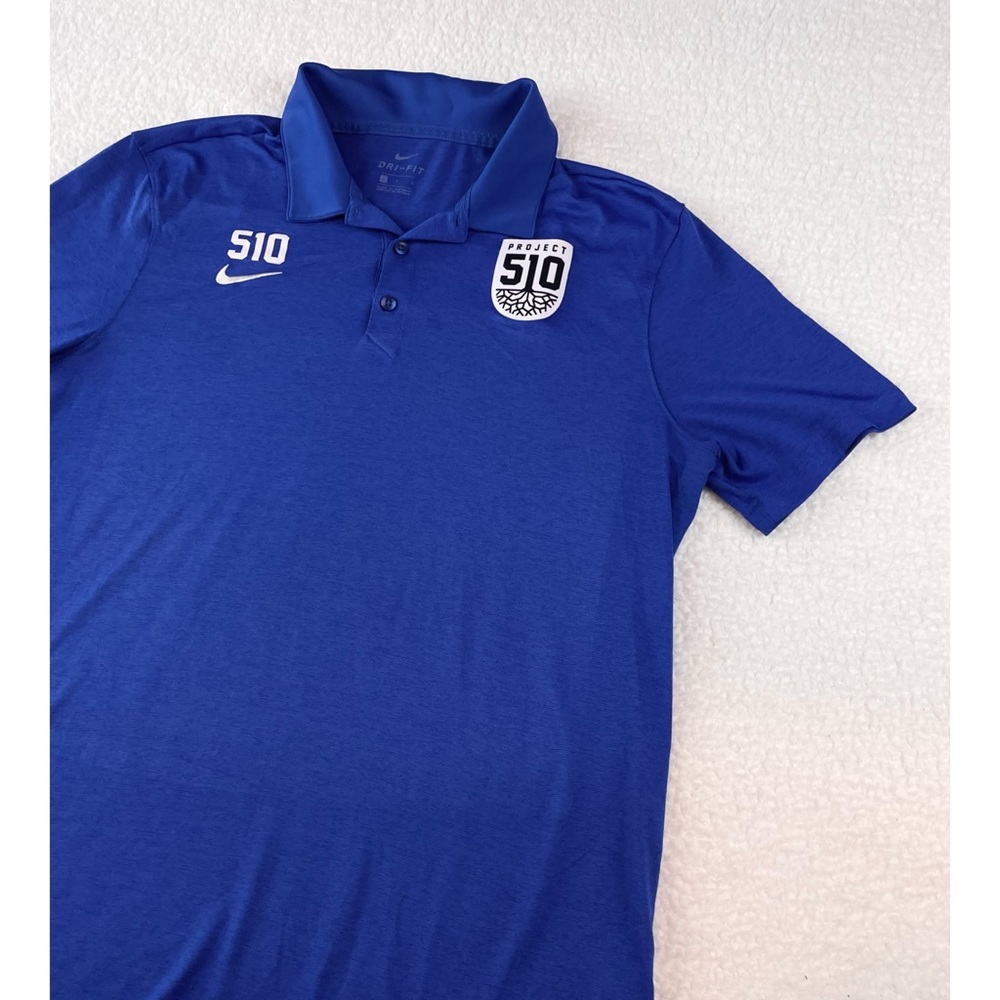 NIKE • Men’s Blue Oakland Roots Project 51O Dri-Fit Soccer Polo Shirt, L - Picture 8 of 14